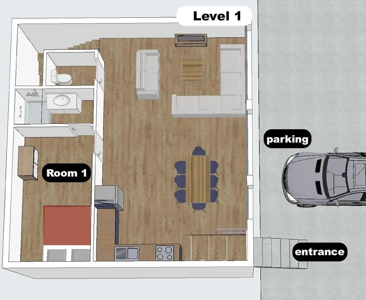Apartment Serenity House, Parking, Near Metro 7 Villejuif